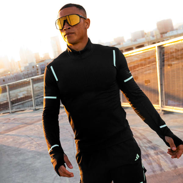 Zwart X-City Reflect At Night Longsleeve met Halflange Rits