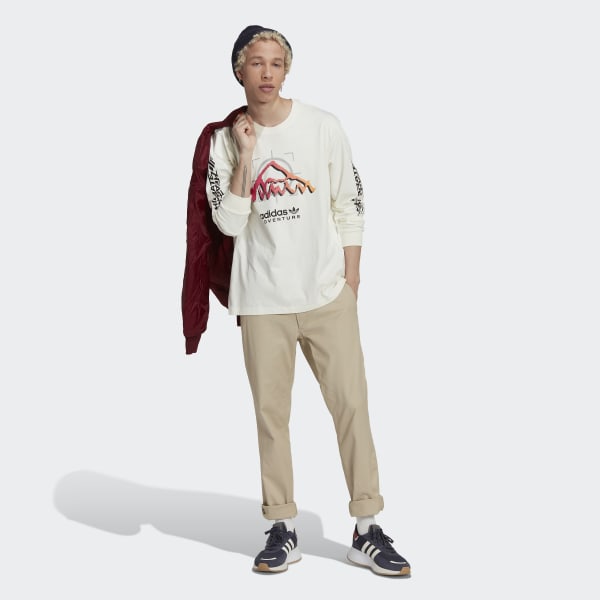 biela Tričko adidas Adventure Ride Long Sleeve