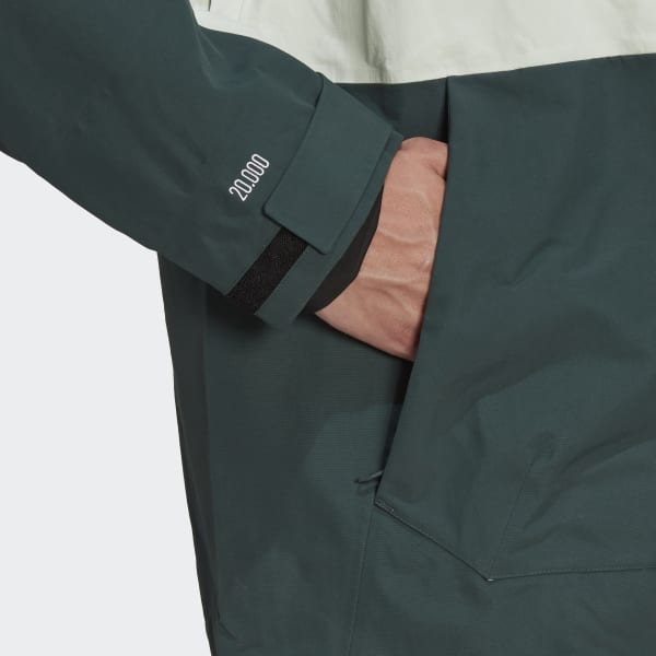 Zielony Terrex 3-Layer Post-Consumer Snow Jacket