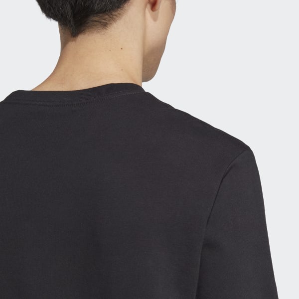 สีดำ เสื้อวอร์ม Essentials French Terry Embroidered Small Logo