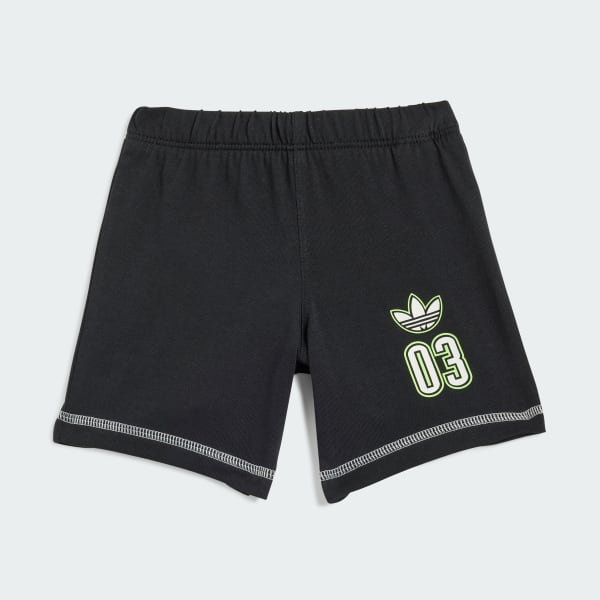 Blanco Conjunto de camiseta y shorts para niños