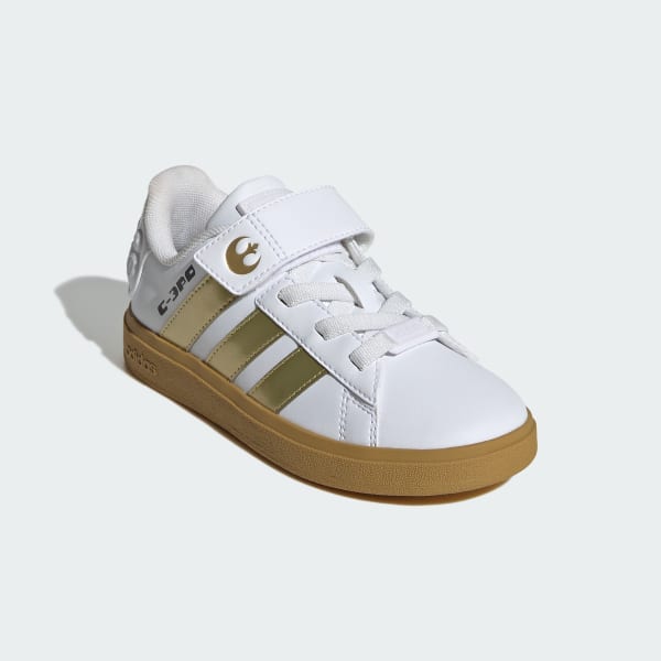 White ADIDAS STAR WARS GRAND COURT 2.0 SHOES CHILDREN
