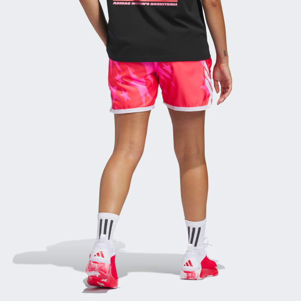 Red ADIDAS CRAZY LITE WNBA SOS STARS SHORTS