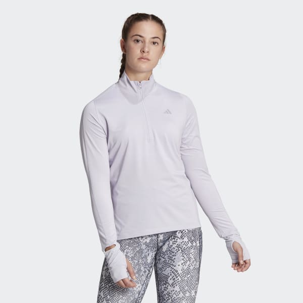 Running Half-Zip Long Top - Purple | Women's Running adidas US