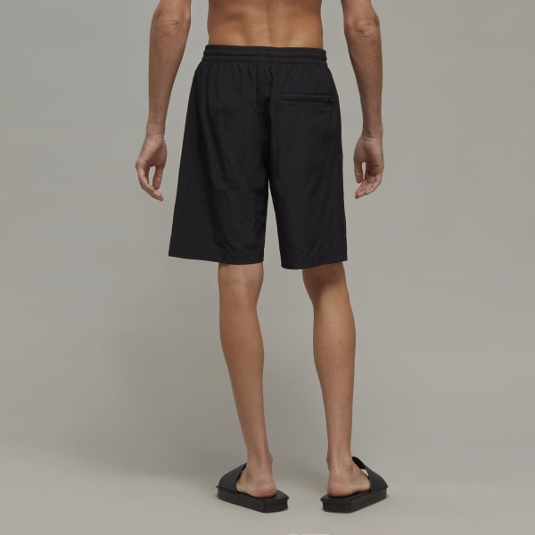 Schwarz Y-3 Mid-Length Badeshorts