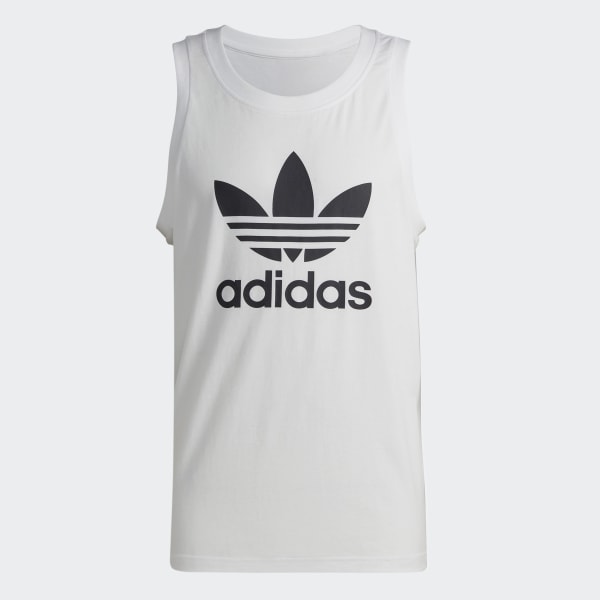 adidas Adicolor Classics Trefoil Tank Top - White | Men's 