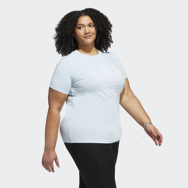 Azul T-shirt Trefoil Adicolor Classics (Plus Size)