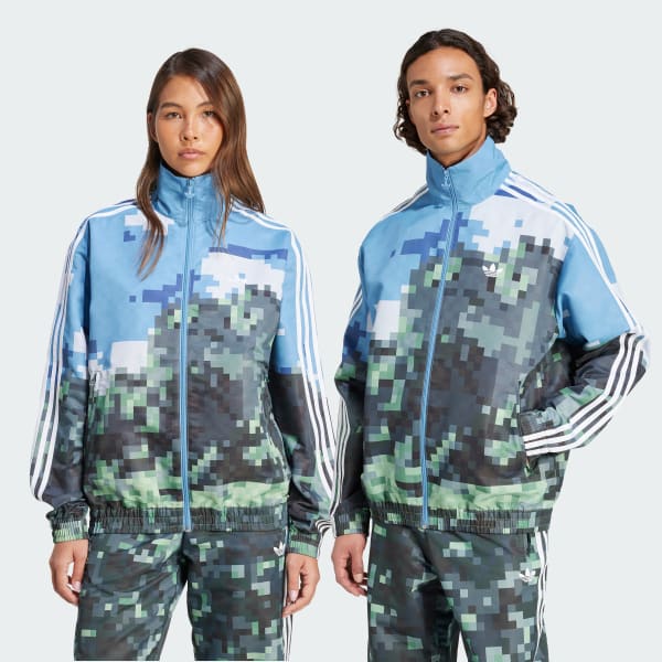 Azul Chamarra Deportiva adidas Originals x Minecraft