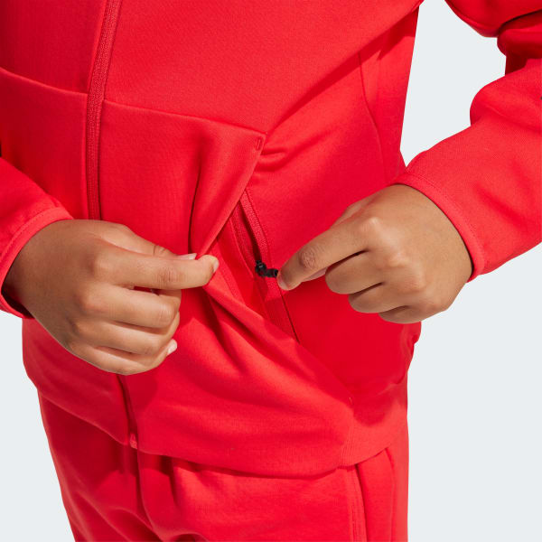 adidas Z.N.E. Full-Zip Hooded Track Jacket Kids - Red | Free