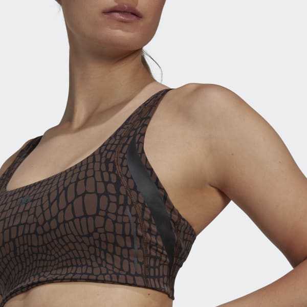 Brązowy Powerimpact Luxe Training Medium-Support HIIT Print Bra SH601