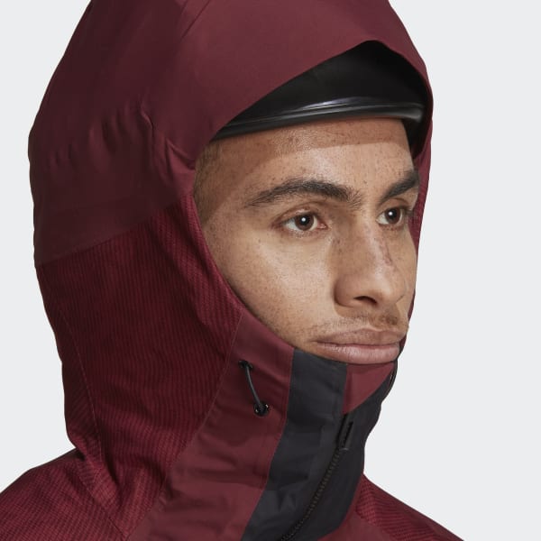 Burgundy Terrex Techrock RAIN.RDY Anorak