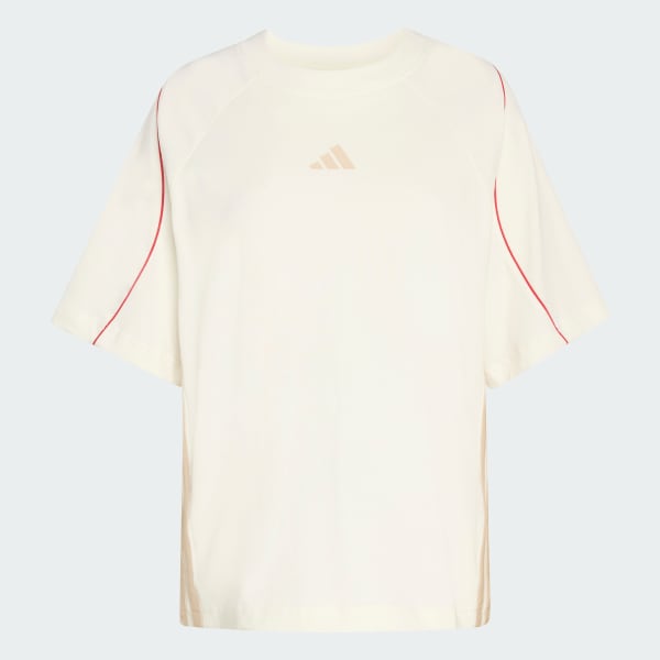 สีขาว เสื้อยืด Stadium 3-Stripes