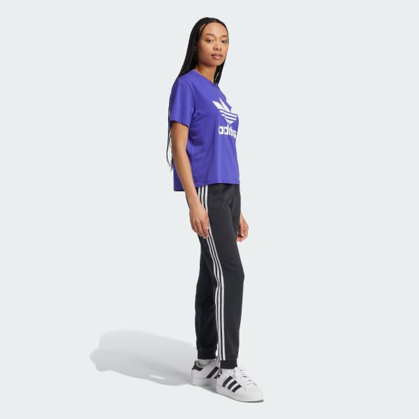 Morado Polera Adicolor Trifolio Boxy