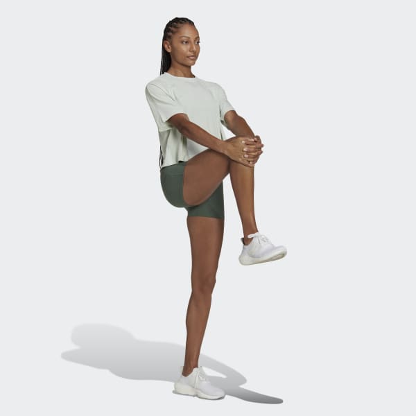adidas AEROREADY Wrap-Back Tee - Green | Women's Training | adidas US