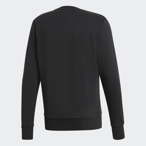 Essentials black logo crewneck sweatshirt clearance