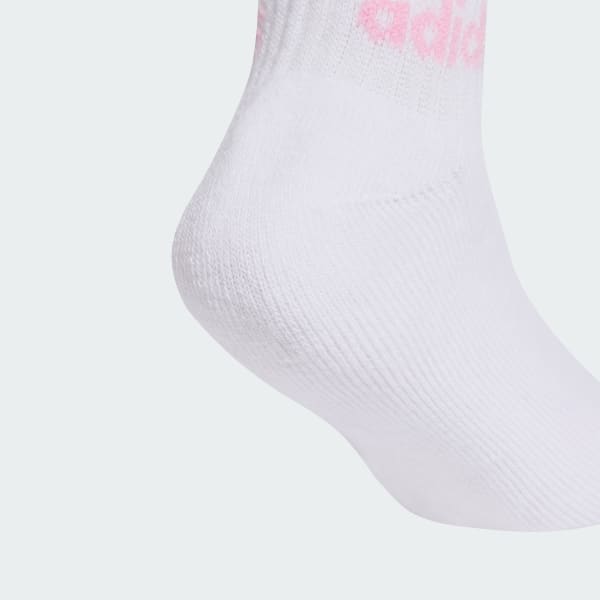White Outlet Value Linear Kids Ankle Socks 3 Pairs