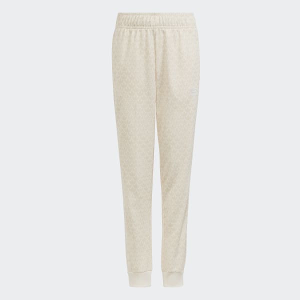 Bege Calça Monogram Print
