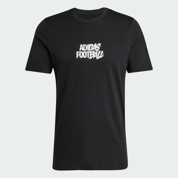Schwarz Fußball Tango History Grafik T-Shirt