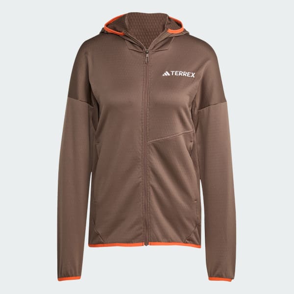 Brun Terrex Xperior Climawarm Light Fleece Hettejakke