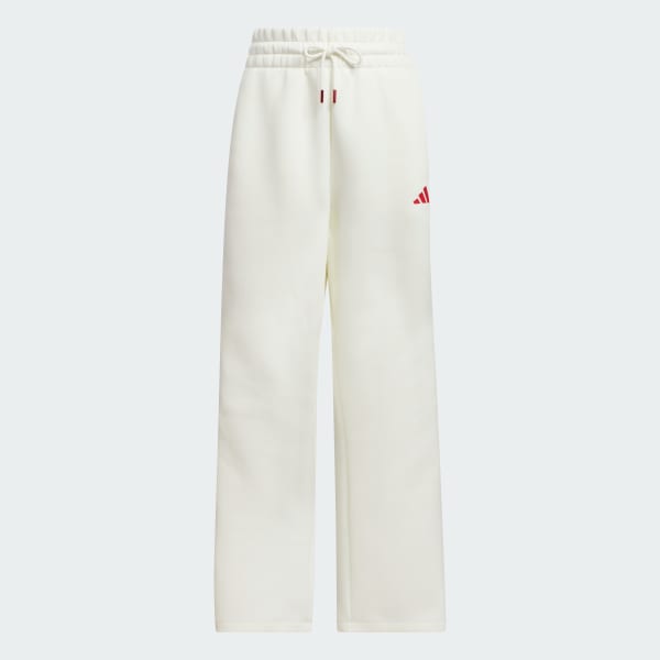 adidas CNY Wide Leg Knit Pants - White | adidas Malaysia