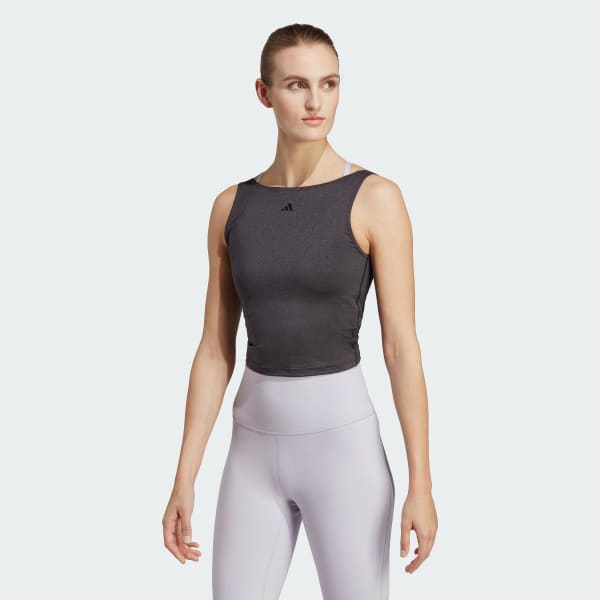 Svart Yoga Studio Crop Tank Top