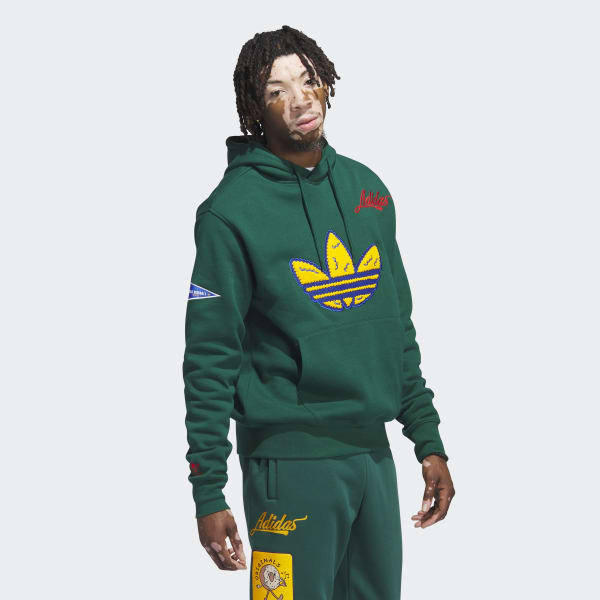 adidas Collegiate Badge Hoodie - Green | Men\'s Lifestyle | adidas US | Sweatshirts