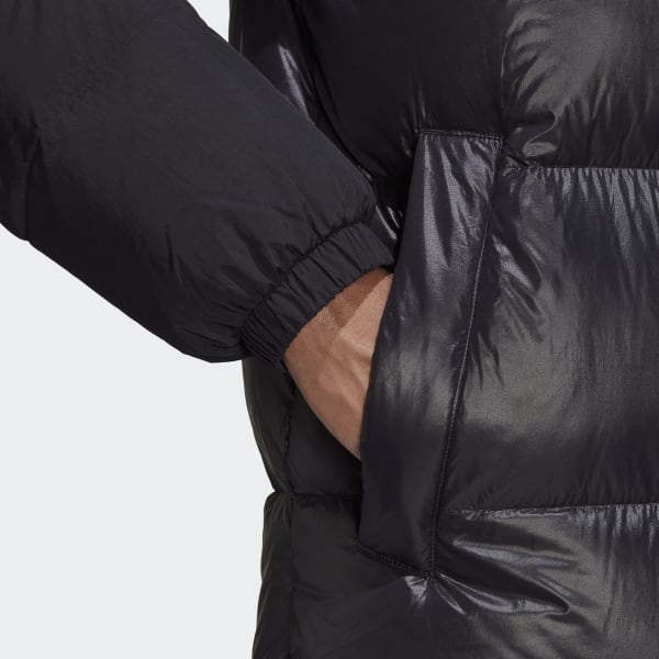 Svart Down Regen 3/4 Puffer Jacket DK415