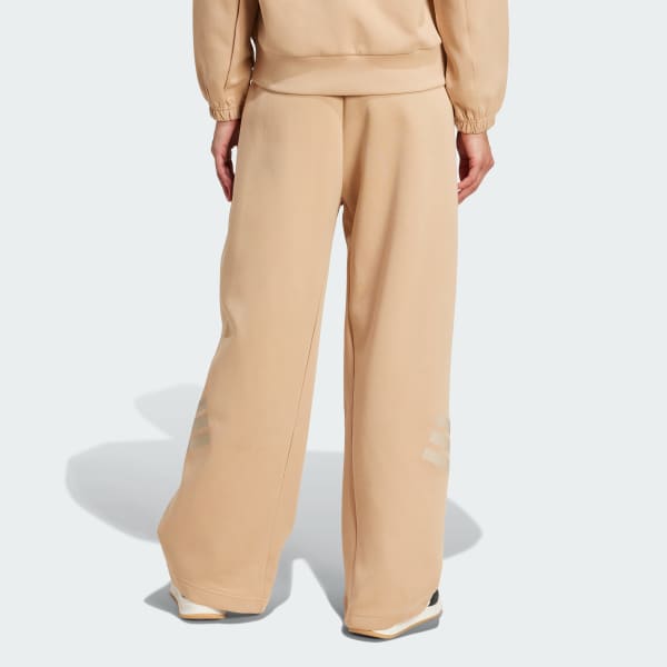 hnedá Tepláky Future Icons 3-Stripes Open-Hem