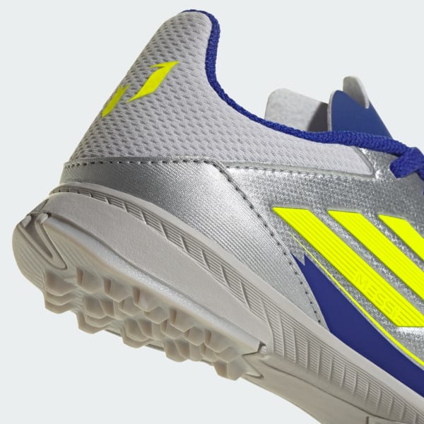 adidas F50 League Messi Turf Soccer Shoes Kids - Silver