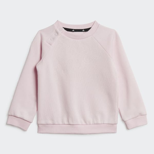 Pink adidas Essentials Logo Sweatshirt and Pants kønsneutralt sæt IYL59
