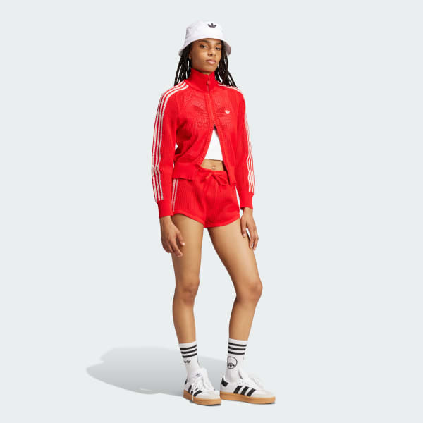 adidas Originals Premium Crochet Track Top - Red | adidas