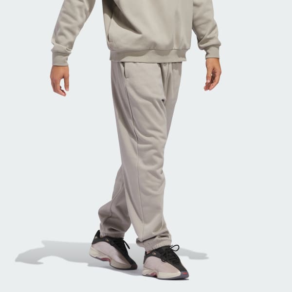Μπεζ adidas Basketball Fleece Joggers (Gender Neutral)