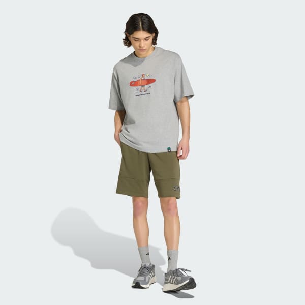 Grey DOODLE STAND-UP PADDLE GRAPHIC T-SHIRT