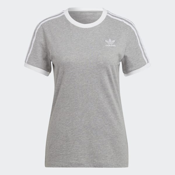 Gris Playera Adicolor Classics 3 Franjas
