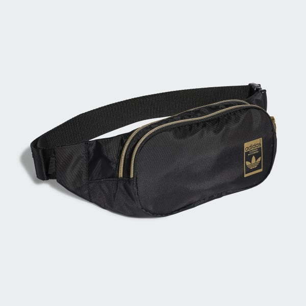 adidas black and gold fanny pack