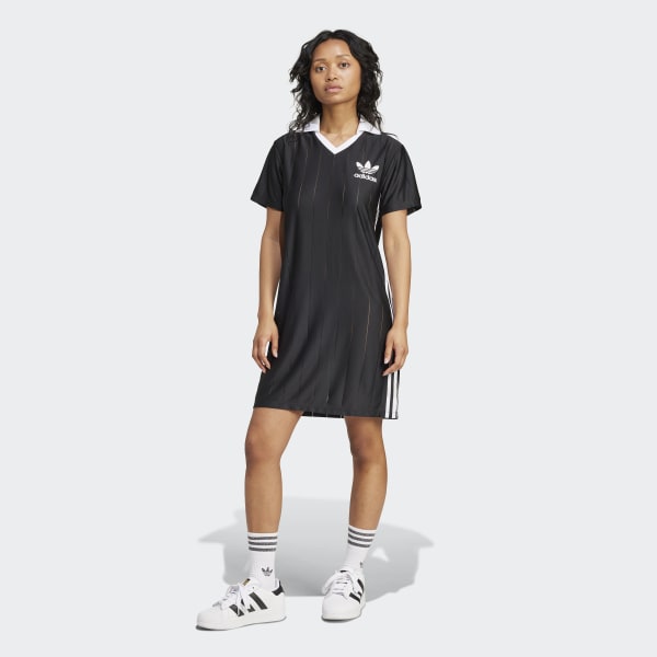 ワンピース *Adidas*adidas*Adidas* 3S Pinstripe Dress Dark Blue IX5509 adidas Adicolor 3-Stripes Pinstripe Dress - Blue | adidas