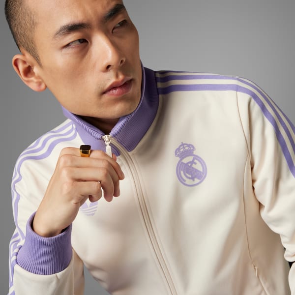 adidas Real Madrid Track Top - White | Free Shipping with