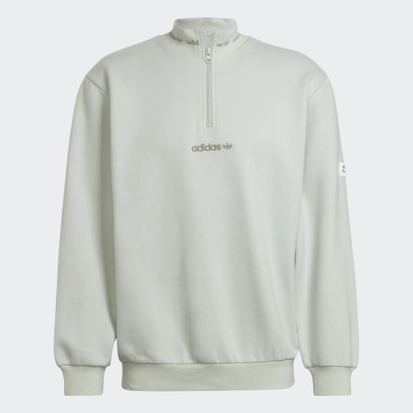 Green Trefoil Linear Quarter Zip Sweatshirt WM529