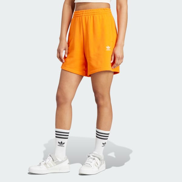 adidas Adicolor Essentials French Terry Shorts - Orange | Women's Lifestyle  | adidas US