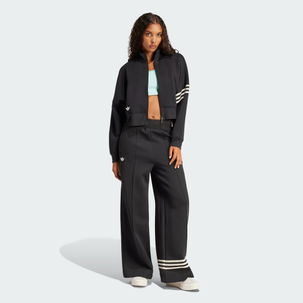 Adidas Originals Adicolor Neuclassics Women s Black Tracksuit Bottoms Size Medium Polyester Cotton Elastic