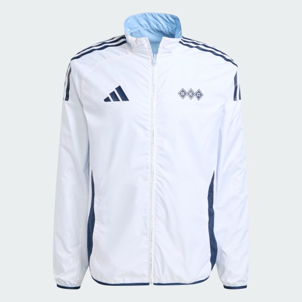 adidas Sporting Kansas City Reversible Anthem Jacket - Blue | Free