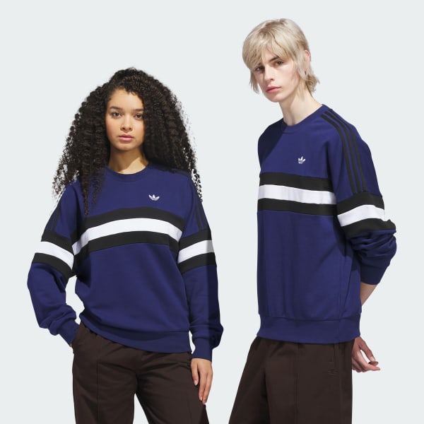 Azul SUDADERA DE CUELLO REDONDO INSPIRADA EN EL SKATEBOARDING VINTAGE