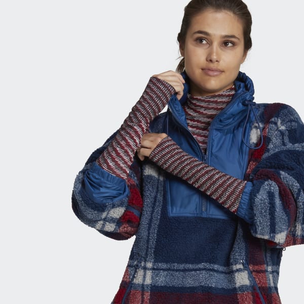 blauw adidas by Stella McCartney Fleece Jacquard Winterjack RO341