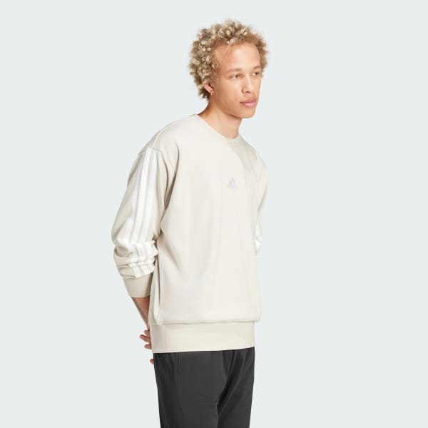 Beige Felpa Essentials 3-Stripes French Terry