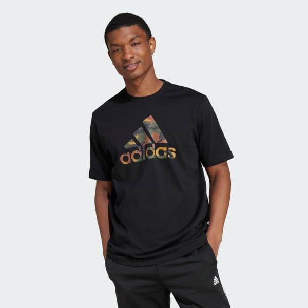Black Camo Badge of Sport Graphic Tee