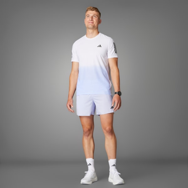 Branco Camiseta Own the Run CLIMACOOL Colorblock