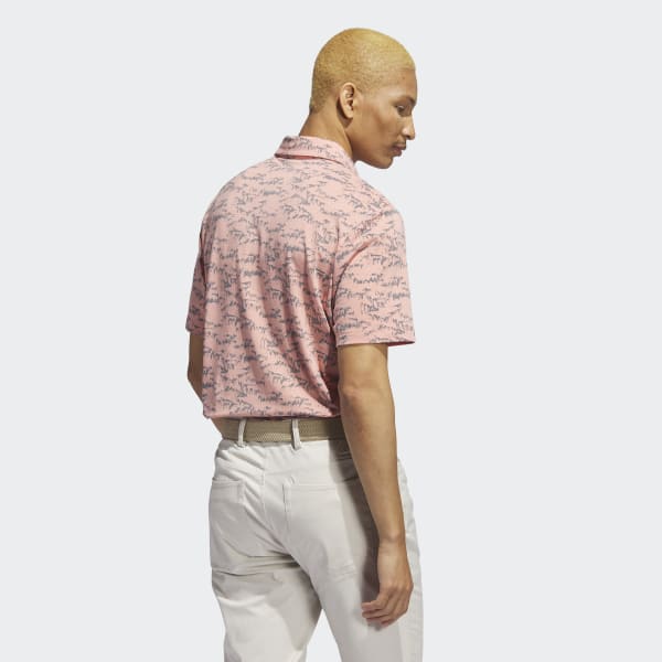 Red Go-To Printed Polo Shirt