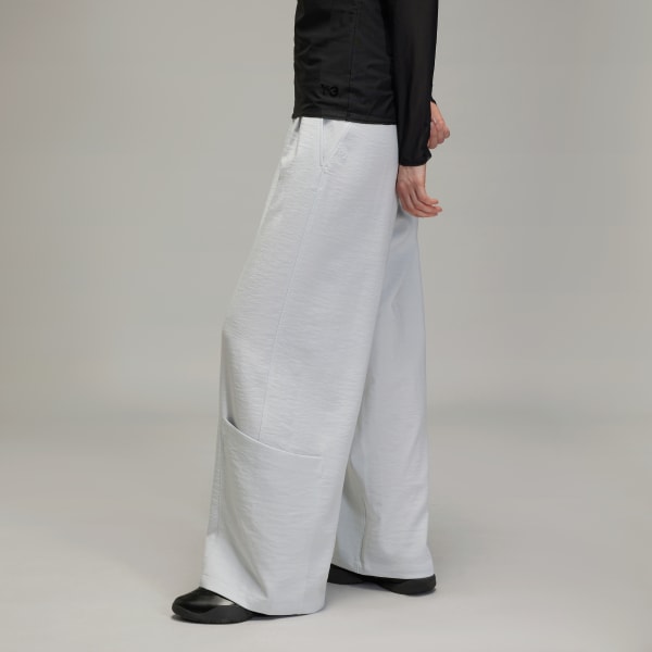 Grey Y-3 Sport Uniform Wide Leg Pants
