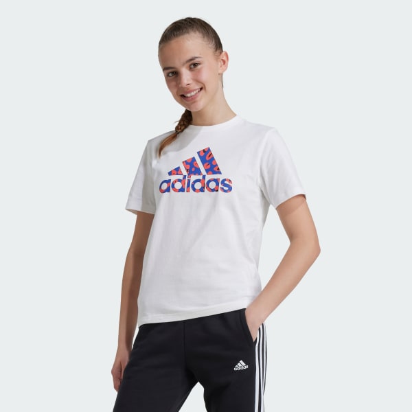 White Animal Print Graphic T-Shirt