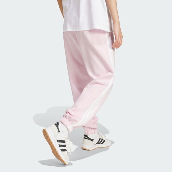 Essentials 3-Stripes Fleece Loose-Fit Pants